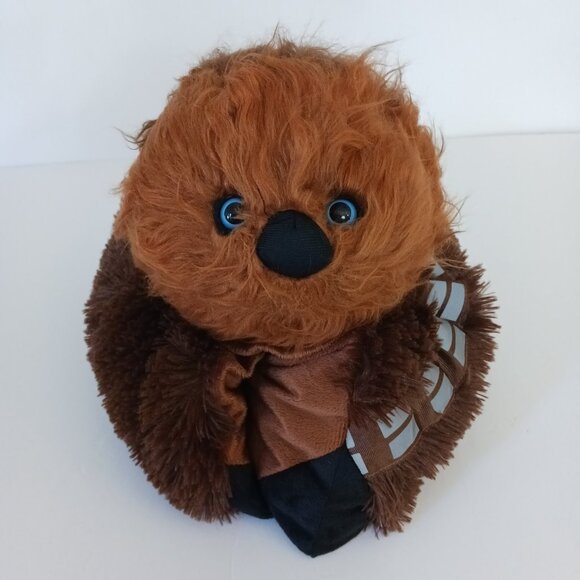 Star Wars Chewbacca Pillow Plush Long Shaggy Hair Blue Eyes Folds Up 20 Inch - Picture 2 of 10